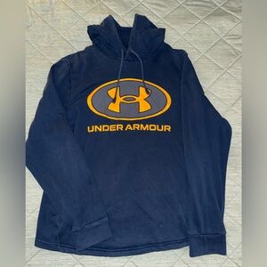 Under Armour Men's Dark Blue and Orange Sweater